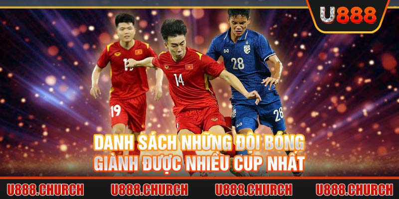 Danh sách những đội bóng giành được nhiều cup nhất